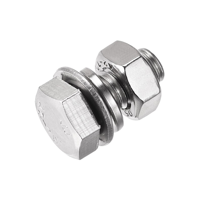 sourcing map M8 x 16mm Hex Head Screws Bolts, Nuts,