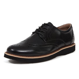 Deer Stags Men's Walkmaster Wing Tip Oxford, Black, 10.5
