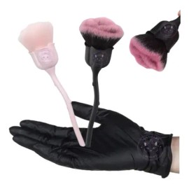 2 Piezas Bledo Brocha Para Retiro De Polvo De Uñas O Rubor                                                                                            
