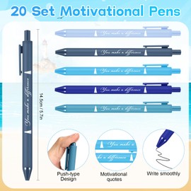 Sayglossy 20 Set Inspirational Gifts Lighthouse Gifts Pens Sets Motivational Lighthouse Ballpoint Pens Keychains Bookmark Office Valentines Gift for Teacher Team Employee Staff Nurse Appreciation