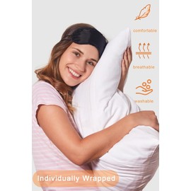 12 Pack Blindfold Eye Mask Cover Sleep Mask for Party Games Travel Sleep Team Build Party Supply with Adjustable Strap for Women Men Kids, Black