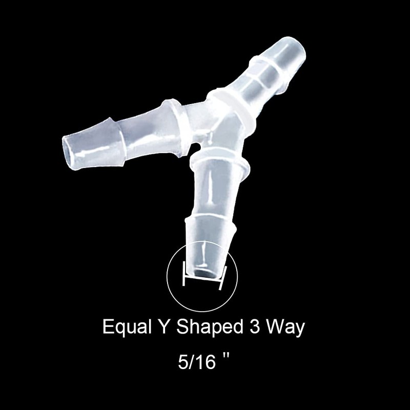 ANPTGHT 5/16" Hose Barb Fitting Equal Barbed Y Shaped 3