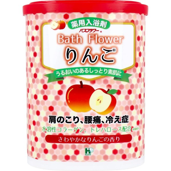 Health Bath Flower Medicated Bath Salt, Apple, Refreshing Apple Scent, 24.0 oz (680 g)