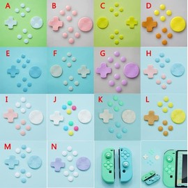 ABXY Button Sticker D-pad Move Direction Key Cross Button Cover Cap Thumb for Switch NS Controller (Color 12)