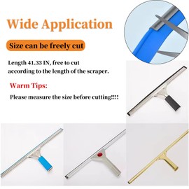 2 Pcs 41 Inch Squeegee Replacement Rubber Blade, Household Silicone Squeegee Refill for Window, Glass, Shower Doors Cleaning