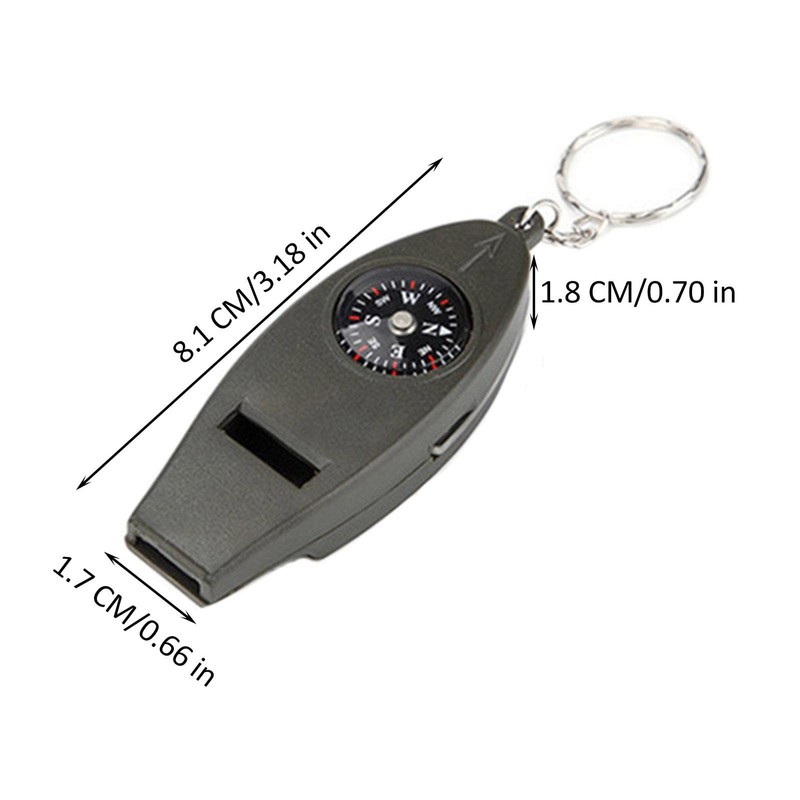 Hiking with Compass | Multifunctional Loud Safety with Compass and