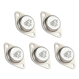 Rookin 5pcs 2N3055 Power Transistors NPN to-3 Metal Case 15A/60V Set of 5 Transistors