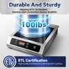 Zomagas Portable Commercial Induction Cooktop,1800W Induction Burner with Sensor Touch