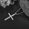 HUKKUN Cross Necklace for Men Sterling Silver Cross Jewellery for