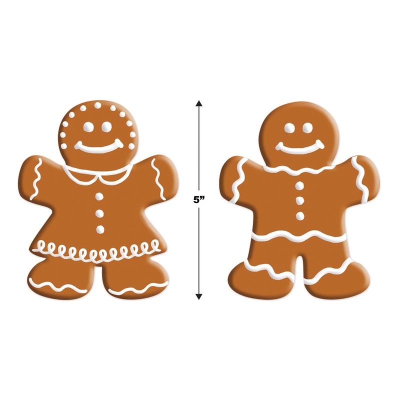 Decorative Mini Gingerbread Cutouts Pack of 6
