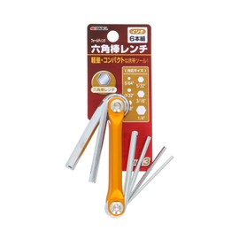 Takagi GISUKE Folding Hex Key Wrench Inch, Set of 6, No.3