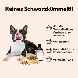 Belly Black Cumin Oil for Dogs, 500 ml, High-Quality Caraway Oil Supports Digestive Health, Black Cumin Oil Enriched with Vitamins and Minerals