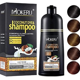 Maani Champú Profesional Mokeru Con Aceite De Coco Y Argán Para Teñir El Cabello, 500 Ml Acción Rápida Instantánea Y Larga Duración Para Lograr Tonos 