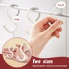 KALIONE 6 Pcs Plastic S Hooks, 2.5/3.5 Inch Flexible Neck