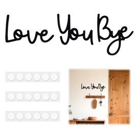 Tinoaly Love You Bye Wooden Wall Sign, Modern Home Decor Above Door Wood Hallway Wall Hanging Sign Art Decoration for Home Decoration Express Love and Warm for Family Members and Lover