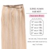 SURNEL Real Hair Weft Extensions, Caramel Blonde Mixed Platinum Blonde,