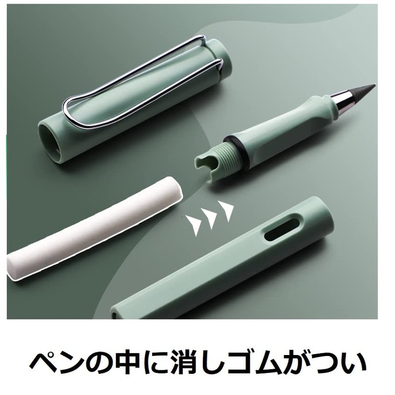 YUANHEN Blue Permanent Pencil, No Ink Magic Pencil, with Eraser,