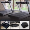 EMSea 6Pcs Treadmill Mats High Density Thickened Black Blue Dot