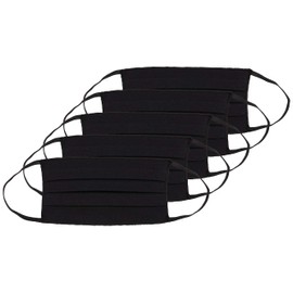 Oscar Apparels Reusable Fabric Mask, 100% BCI Cotton with Elastic Loop, Adult (Pack of 5) - grey