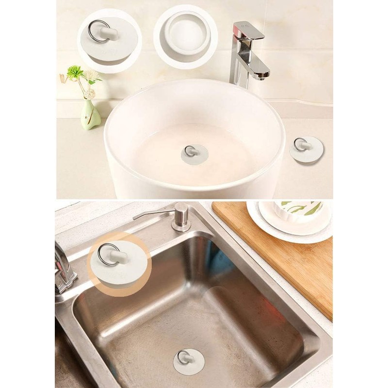 8 Pieces Rubber Tub Stopper Set, Bath Plug, Drain Stopper