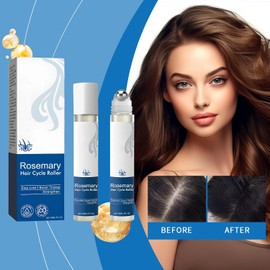 2PC Aceite Esencial de Romero para Cabello,Suero Anticaída con Roll-On Con Aplicador de Rodillo,Rosemary Hair Growth Serum Roll On,Crecimiento de Cabello,Reduce la Caída del Cabello y Nutre el Cabello