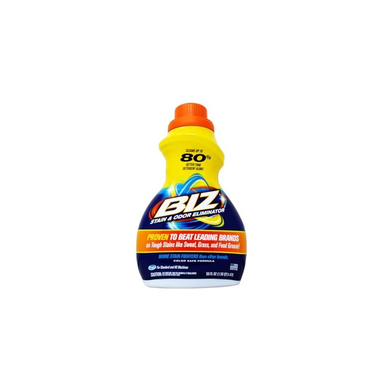 Biz Stain and Odor Eliminator, Color Safe Formula, 50 fl