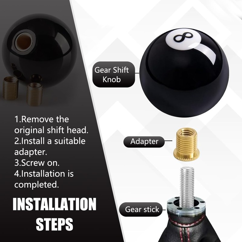 Prywog Shift Knob, Gear Ball, Gear Shift Knob, 8 Ball