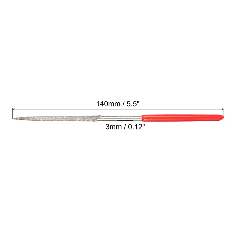 sourcing map 3mm x 140mm Lapidary Jeweler Round Tail Diamond