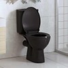 "vidaXL Soft-Close Toilet Seat in Black Polypropylene, Quick-Release Design and
