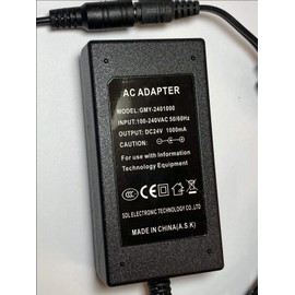 Replacement for 24V 24.0V 1A 1000mA Switching Power Supply YJS036A-2401000B AC-DC Adaptor 3.5mm