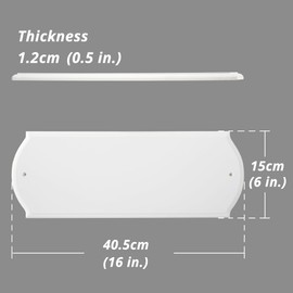 HASWARE Paintable Address Plaque White Block, Modern Design, for DIY, Outside, Home, Street(6" X 16")