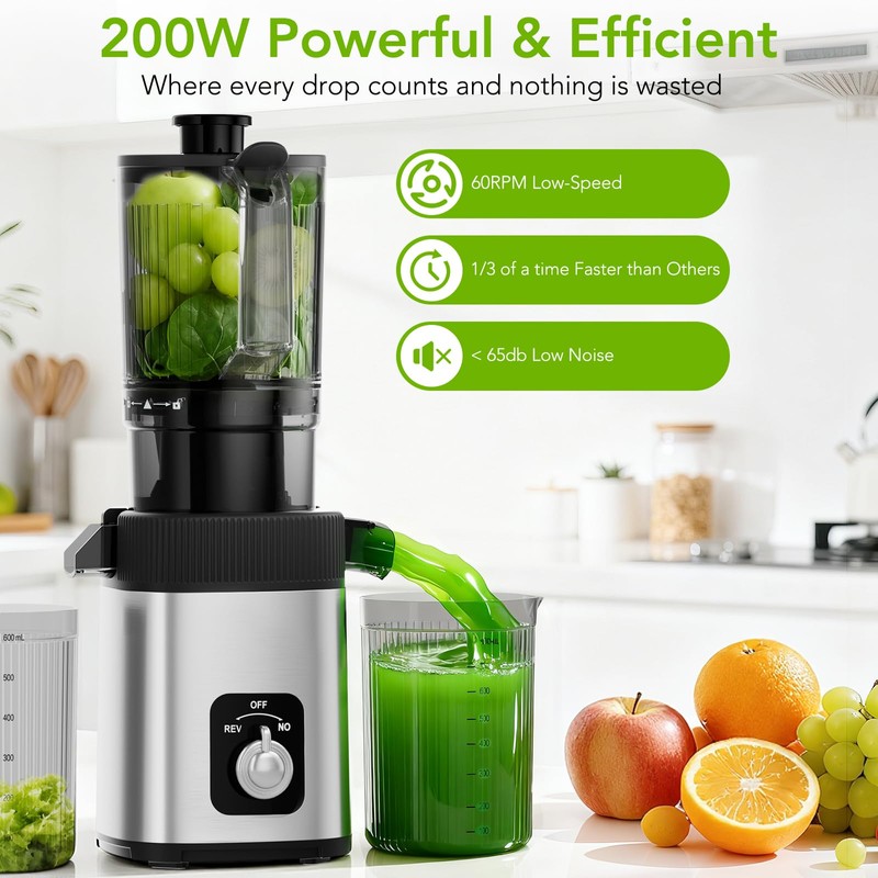 COWSAR Cold Press Juicer - Juicer Machines with 4.35" Wide