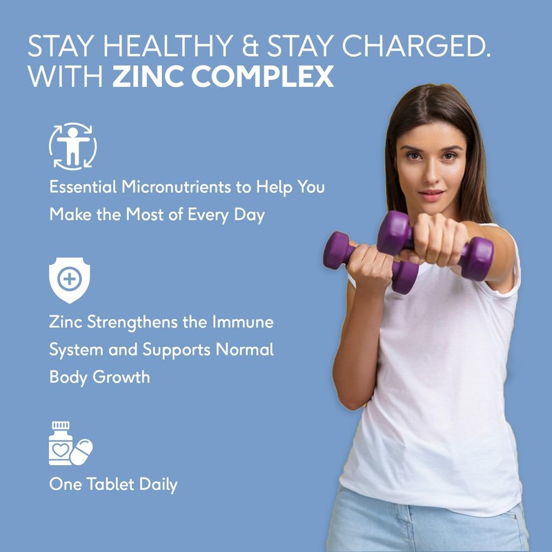 Generic Zinc Supplements (60 Tablets) | with Vitamin C, Vitamin