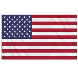 3ft x 5ft USA Flag - 91cm x 152cm American Flag with Double Stitched Seams, Football World Cup, American Football, Basketball Flags 5ft x 3ft with Eyelets, USA Decorations