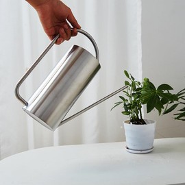 Chemlliy Watering Can for Indoor Plants, 50 oz/1.5L Stainless Steel Watering Can Pot with Long Spout, Garden Watering Cans with Comfortable Handle for Indoor House Plants Bonsai Flower Decorative