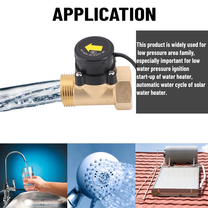 Water Flow Switch HT-800 Flow Monitor G1 Thread 220 V