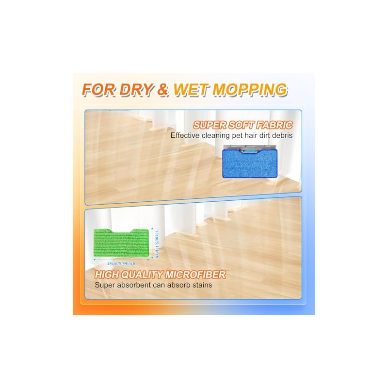 Reusable Replacement Pads Compatible with Shark Vac Pad VM252 VM251