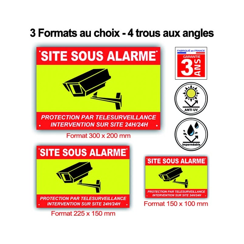 CRJ SITE Surveillance Panel with PVC Alarm + 4 Holes
