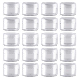 Set of 20, 0.7 fl oz (20 ml), Small Round Case, Cream Case, Accessory Case, Cosmetics Divided Container, Refill Container, Cosmetics, Cream, Lip Containers