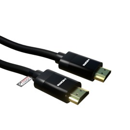 rhinocables - 8K HDMI Cable | High Speed 48Gbps | HDR & 3D Support | HDMI ARC for Soundbar | EMI Reduction | Universal Compatibility | HDMI Ethernet Channel, 8K Black, 1m