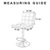WOMACO Bar Stool Cover with Back Printed Dining Room Square