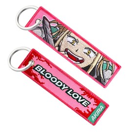 Genérico Anime Himiko Toga BNHA Keychain, Motorcycle Keychain, Car, Backpack, Keys, Keychain, Keychain, Original Manga Fabric Keychain, orange, 12 x 3