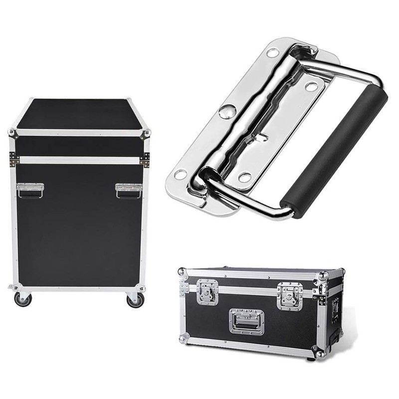 Gobesty Pack of 2 Folding Handles, Hardware Boxes, Spring-Loaded Box