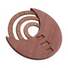Wooden Disc Calendar Dark Brown Rotatable Disc Natural Wood Vintage
