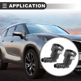 Motoforti Universal Fuel Line Quick Connect 90 Degree, 12mm to 1/2, Nylon, Black, 2 Pc