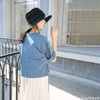 QUEENHEAD Women's Hat, UV Protection, Large Size, Side Ribon Hat,