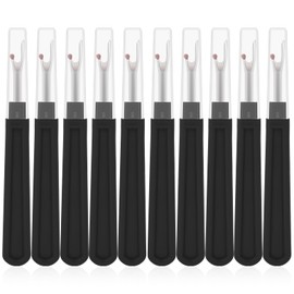 10 Pcs Seam Rippers Sewing Seam Thread Remover Ergonomic Grip Seam Ripper for Sewing Crafting Removing Embroidery Hems Seams (Black)