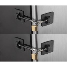 Computer Security Products 2-Pack Refrigerator Lock (2-Pack, Black with Keyed Padlock) (CSP-103.B.2)