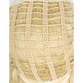 Linfairy Heavy Metal Rocker Adult Wig メンズコスチュームヘアアクセサリーヘビーメタルロッカーコスプレロング コスプレ ウィッグ (blonde curly)