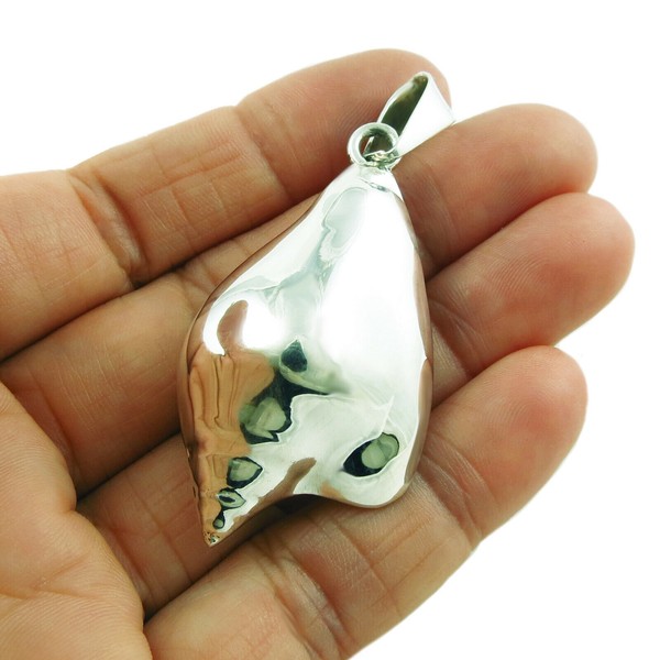 Large 925 Sterling Silver Conch Shell Pendant in a Gift Box